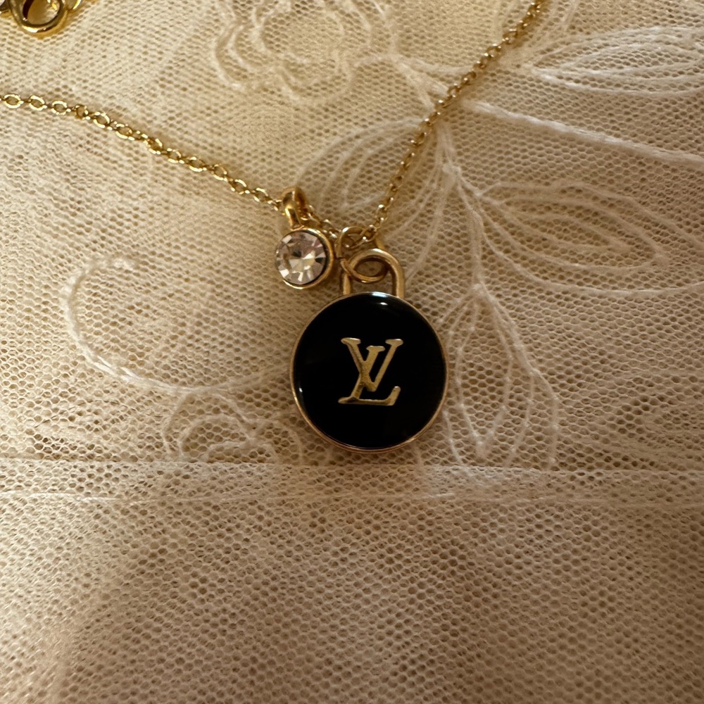 Louis Vuitton zipper pull charm Necklace